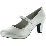 Easy Street Damen Zest Pumps, Silber, 38.5 EU X-Weit