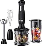 Russell Hobbs Stabmixer [3-in-1: Pürierstab/Zerkleinerer, Mixer- &...