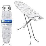 KADAX Klappbares Bügelbrett 114x34 cm – Dampfbügelbrett mit Metallgitter,...