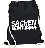 Hashtagstuff® Turnbeutel mit Sprüchen Designs auswählbar Kordel Schwarz...