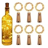 Koboko 6 Stück LED Flaschenlicht,Flaschenlichterkette Korken,2M 20LED...