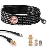 Rohrreinigungsschlauch 10m, mit M22 Adapter, Düsen starr + rotierend, 240bar...
