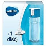 BRITA Wasserfilter-Flasche Vital Blau / Praktische Trinkflasche mit Wasserfilter...