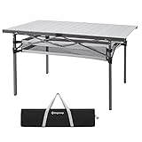 KingCamp Aluminium Campingtisch Gartentisch Roll-Up Klapptisch für 4-6 Personen...