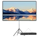 VISULAPEX 80' Leinwand Beamer mit Ständer, 4K HD 16:9 Leinwand Beamer Tragbar,...