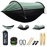 Travel Bird Camping Hängematte Zelt mit Moskitonetz und Sonnenschirm, 290x140CM...