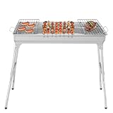 TactFire Holzkohlegrill, Camping Grill,Klappgrill aus Edelstahl, 70x31x71cm(XL),...
