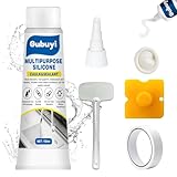 150ml Silikon Durchsichtig Wasserfest, Sanitärsilikon Transparent, Gubuyi...