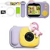 RedCrab Kinderkamera, 1080P HD 2.5 Zoll Bildschirm Kamera Kinder mit Stativ, 32G...