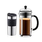 Bodum K11068-01 Set aus Chambord Kaffeebereiter 8 Tassen und Travel Mug Becher,...