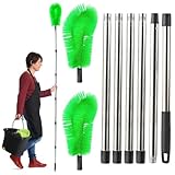 Dachrinnenbürste, Dachrinnenreiniger mit 6 Pcs Abnehmbaren Teleskopgriffen Und...