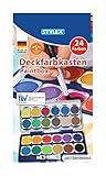 Stylex 28179 - Deckfarbkasten mit 24 Wassermalfarben und einer Tube Deckweiß,...