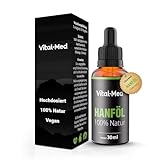 Extra starkes und hochdosiertes Hanföl mit 30ML (750 Tropfen) - Premium Vital...