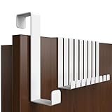 Menz Türhaken zum Einhängen - 10 Stück Kleiderhaken für Tür, kompakte Haken...