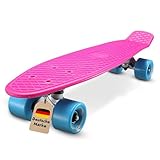 BIKESTAR Vintage Retro Cruiser Skateboard 60mm für Kinder und Erwachsene auch...