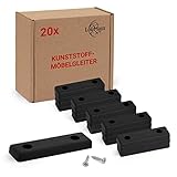 LouMaxx Möbelgleiter Kunststoff – Bodenabstandshalter 50 x 14 x 5 mm –...