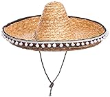 Brandsseller Sombrero Mexikohut ca. 55 cm Strohhut Partyhut Sonnenhut Strandhut...