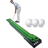 Golftrainermatte mit Autorückkehr und Ballsteller von Signstek für den...