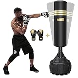 Dripex 165cm Freistehender Boxsack Standboxsäcke, MMA Boxpartner Boxing Trainer...