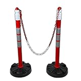 UvV Duo 2 x Kettenpfosten Kettenständer inkl. 5 Meter Kette - Absperrpfosten,...