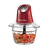 Russell Hobbs Zerkleinerer Elektrisch Mini [Glasbehälter mit Deckel] Desire Red...