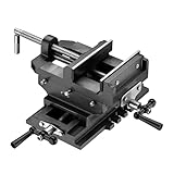 Wiltec Maschinenschraubstock 2 Achsen 150 mm, Schraubstock 40x37,5x16 cm aus...