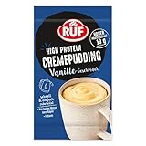 RUF High Protein Cremepudding Vanille-Geschmack, Vanille-Pudding aus der Tasse...