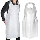 KIBERTIC - 100 Einwegschürzen Erwachsene, Plastikschürzen Einweg, Medizinische...