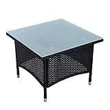 ESTEXO Polyrattan Beistelltisch Gartentisch Rattan Kaffee Tisch Balkontisch...