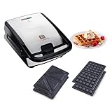 Tefal SW852D Snack Collection | Sandwich | Waffelmaker | Antihaftbeschichte...