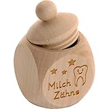 Spruchreif | Milchzahndose aus Holz mit Schraubdeckel und Gravur | Kinder...