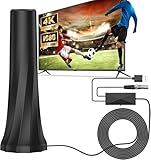 DVB-T/DVB-T2 Antenne,Zimmerantenne für Fernseher mit Verstärker,TV-Antenne mit...
