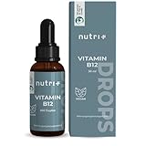 Vitamin B12 Tropfen hochdosiert + vegan - Vitamin B 12 Flüssig 500µg - Nutri +...