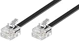 Goobay 50318 Modularanschlusskabel, Telefonkabel, RJ11 Stecker (6P4C) auf RJ11...
