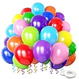 Luftballons Geburtstag [100 Stück],10 Farben Helium Luftballons Bunt 30cm(12...