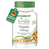 Fairvital | Bienen Propolis 500mg - 60 Kapseln - Natürliches Bienenharz Extrakt...