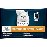Gourmet PURINA GOURMET Perle Erlesene Streifen Katzenfutter nass, Sorten-Mix,...