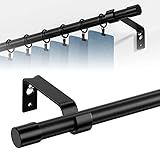 r 66,gardinenstange, 68 to 157 cm gardinenstange schwarz, wandmontage schwarze...