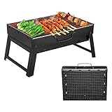 ROIMOE Holzkohlegrills Grill BBQ Portable, Tischgrill Campinggrill...