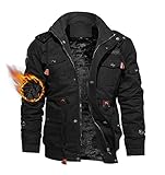 TACVASEN Herren Winterjacke Warme Arbeitsjackensjacke Bomberjacke Fliegerjacke...