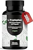 L-Tryptophan hochdosiert – 300 Kapseln – 500mg pro Kapsel aus pflanzlicher...