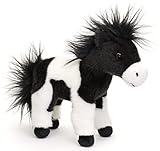 Uni-Toys - Pferd schwarz-weiß, stehend - 23 cm (Höhe) - Plüsch-Pferd -...