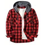 Holzfällerhemd Herren Hemd Kariert Langarm Hemdjacke Männer Flanellhemd mit...