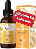 Vihado Vitamin K2 Tropfen hochdosiert, Premium: MK-7 99,7% All-Trans K2VITAL®,...