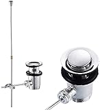 Beenle-Icey Ablaufgarnitur Waschbecken mit Überlauf Zugstange Ablaufventil...