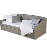 Homestyle4u 1924, Polsterbett 90x200 cm mit Bettkasten, Tagesbett Schlafcouch...