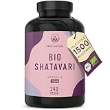 BIO Shatavari Kapseln - 240 Stück | 1500mg pro Tag - 500mg pro Kapsel |...