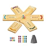 Ludo Brettspiel aus Holz, Spielesammlung Klassiker, Tragbare Würfelspiele,...