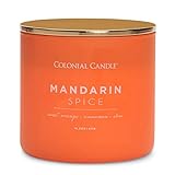 Colonial Candle Duftkerze im Glas mit Deckel | Mandarin Spice | Duftkerze Orange...