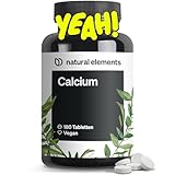 natural elements Calcium Tabletten – 800 mg Kalzium aus Calciumcarbonat pro...